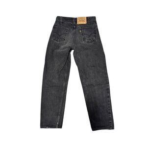 Vintage Levi's 550 Jeans Orange Tab Black Denim Relaxed Tapered Fit 90s Fits 26
